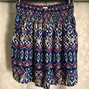 🤑3/$12🤑 🧡🦋💜TRIBAL PRINT SKIRT W/POCKETS💜🦋🧡